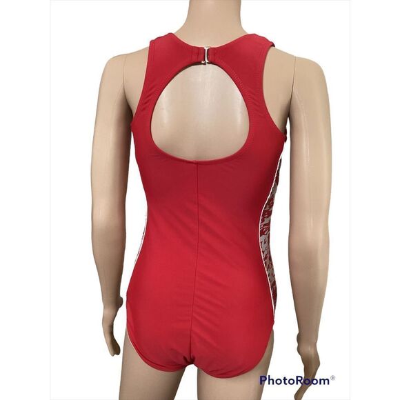 Vintage Catalina Red One Piece Swimsuit M 8/10 - Picture 2 of 10